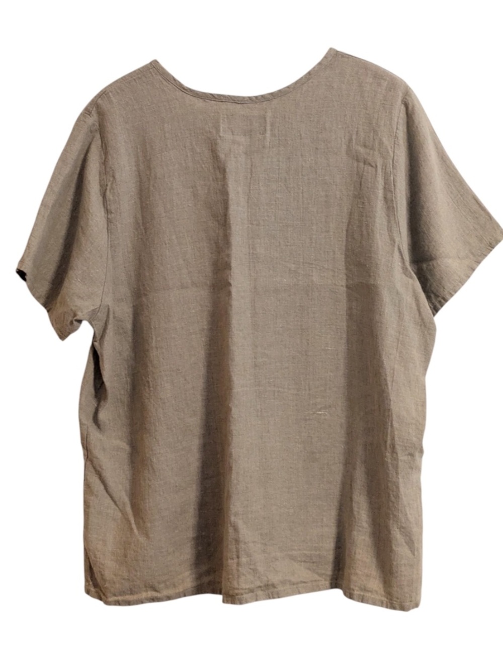Flax Linen Top Boxy T-shirt - Picture 2 of 8